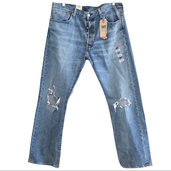 NWT, 501 Levi Strauss Jeans, High Rise, Straight Leg, Button Fly, 38/30 - Picture 1 of 6